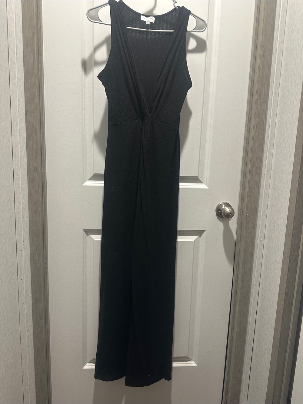 Rolla Coster Black Sleeveless Twist-Front Maxi Dress